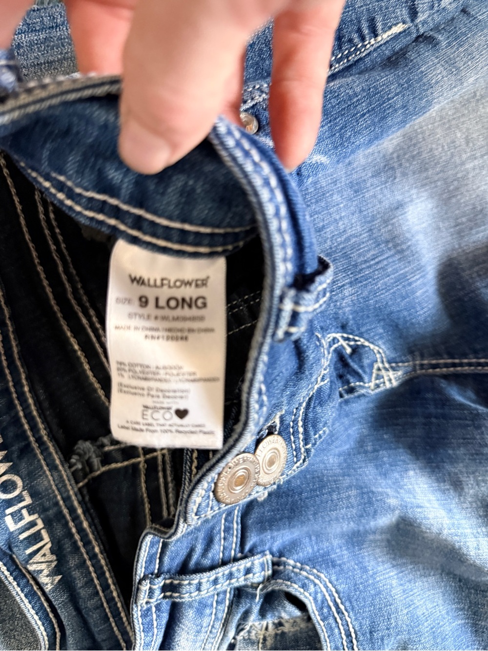 Wallflower Medium Blue Bootcut Jeans - Faded Wash - Picture 3 of 7